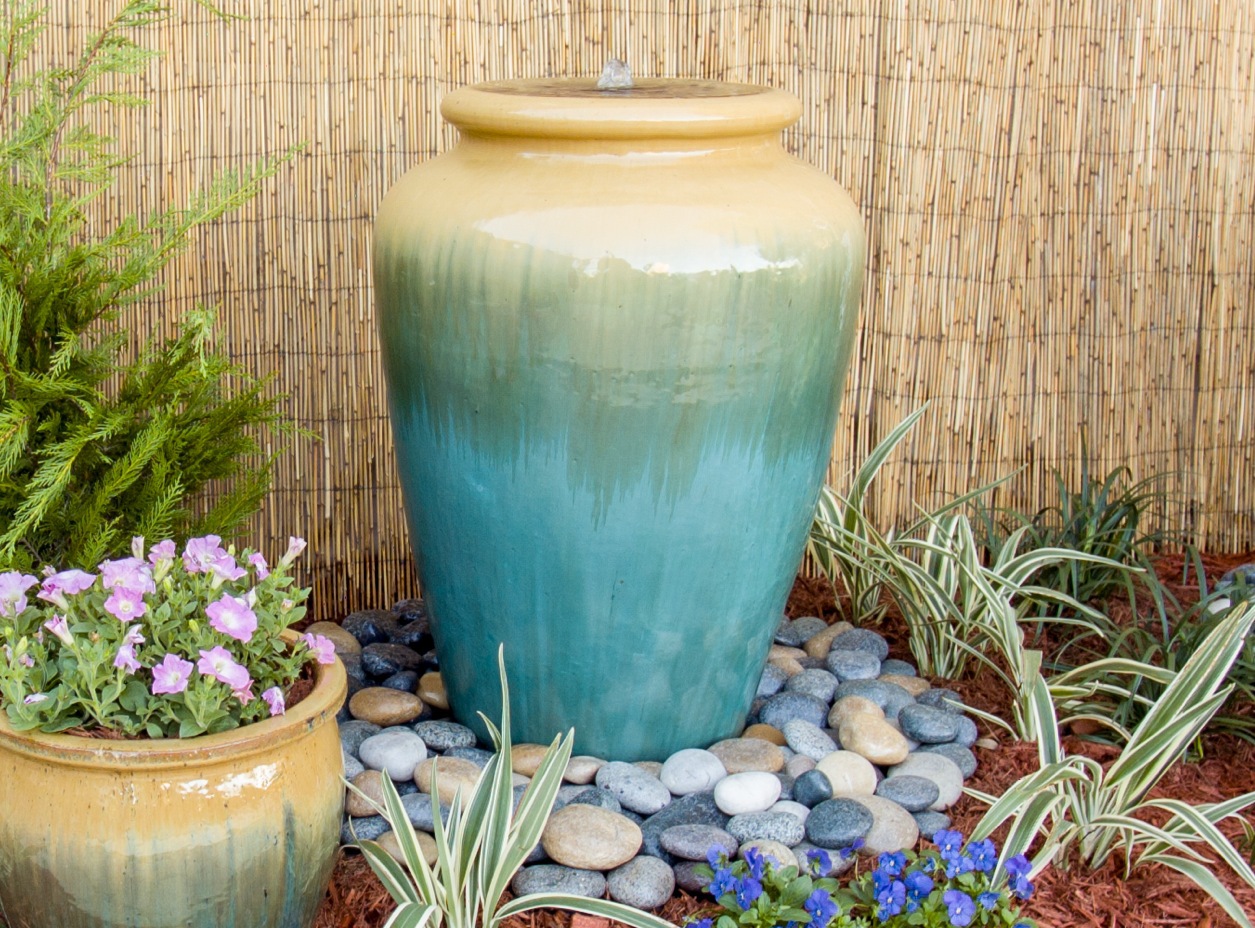 Great Outdoor Fountains Serenity Bubbler - Aqua Teal